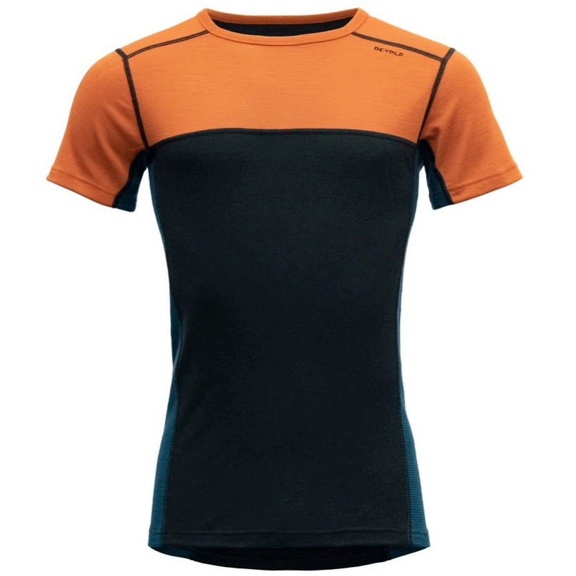 DEVOLD Lauparen Merino 190 T-Shirt Man flame/ink/flood (L)